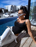 ELYNDI bodis su apvalia apdaila "SECOND SKIN" - JUODAS 9693